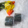 Heart green glass bangles