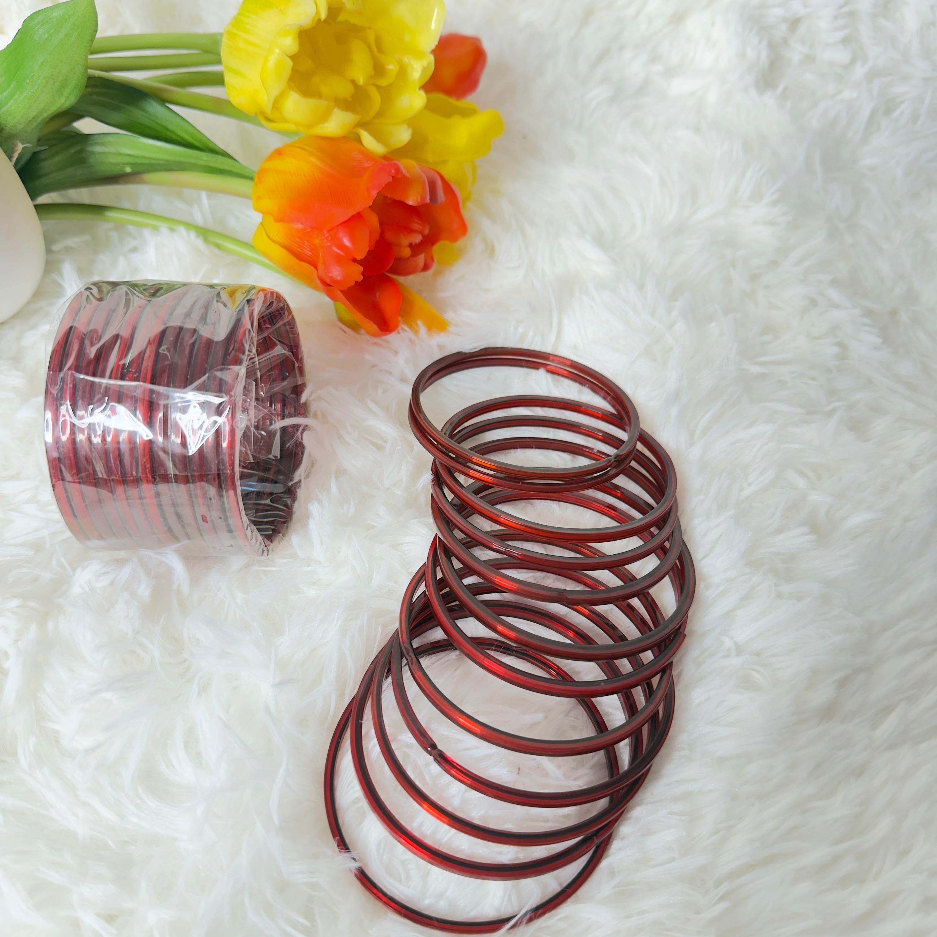 Maroon shade glass bangles