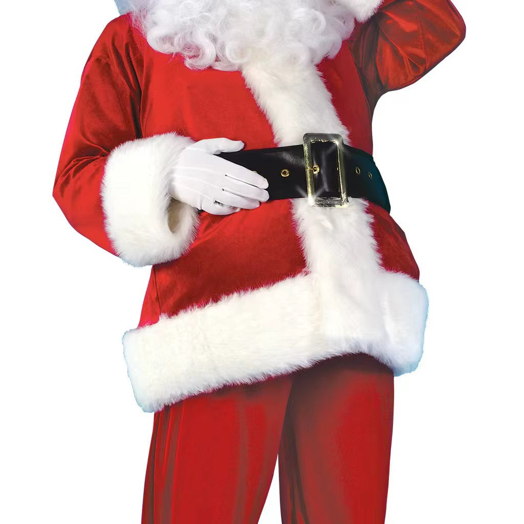 Deluxe 9-Piece Men's Santa Claus Costume Set