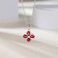 Platinum-Plated S925 Sterling Silver Pendant with 5A Zirconia and Crystals
