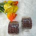 Heart maroon glass bangles