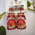 Red jhumka peacock