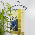 Elegant Floral Print Kerala Saree with Gold Zari Border