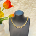 Elegant American Diamond Tennis Necklace-Blue