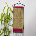 Sophisticated Beige & Deep Pink Mul Cotton Saree with Zari Detail
