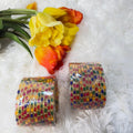 Leaf multicoloured glass bangles