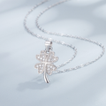 S925 Sterling Silver Zirconia Pendant necklace – Platinum Plated