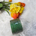 Rose glass bangles green