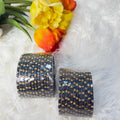 Leaf black glass bangles