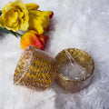 Raindrop yellow glass bangles