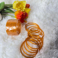Plain orange glass bangles
