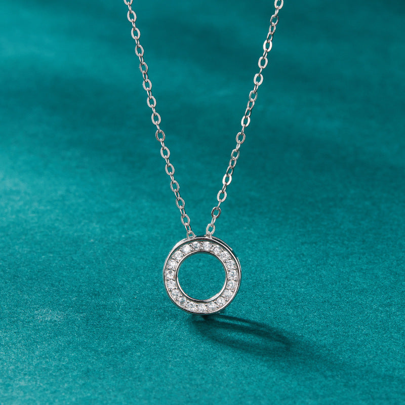 925 Sterling Silver Zirconia Solitaire necklace – Platinum Plated