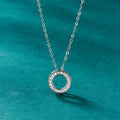 925 Sterling Silver Zirconia Solitaire necklace – Platinum Plated