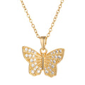 18K Gold Plated 316L Stainless Steel CZ Pendant Necklace – Waterproof & Tarnish Free