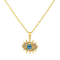 18K Gold-Plated Necklace with Cubic Zirconia Pendant – 316L Stainless Steel
