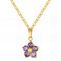 18K Gold-Plated Necklace with Cubic Zirconia Pendant – 316L Stainless Steel