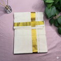 Premium Gold Border Traditional Dhoti for Men