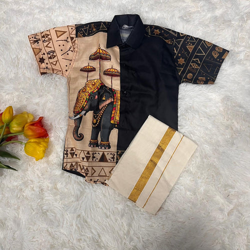 Boys traditional shirt and Dhoti combo