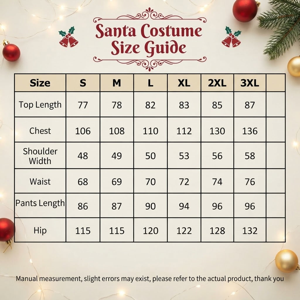 Deluxe 9-Piece Men's Santa Claus Costume Set