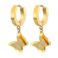 18K Gold Plated Congo Hoop Earrings – 316L Stainless Steel, Waterproof & Hypoallergenic