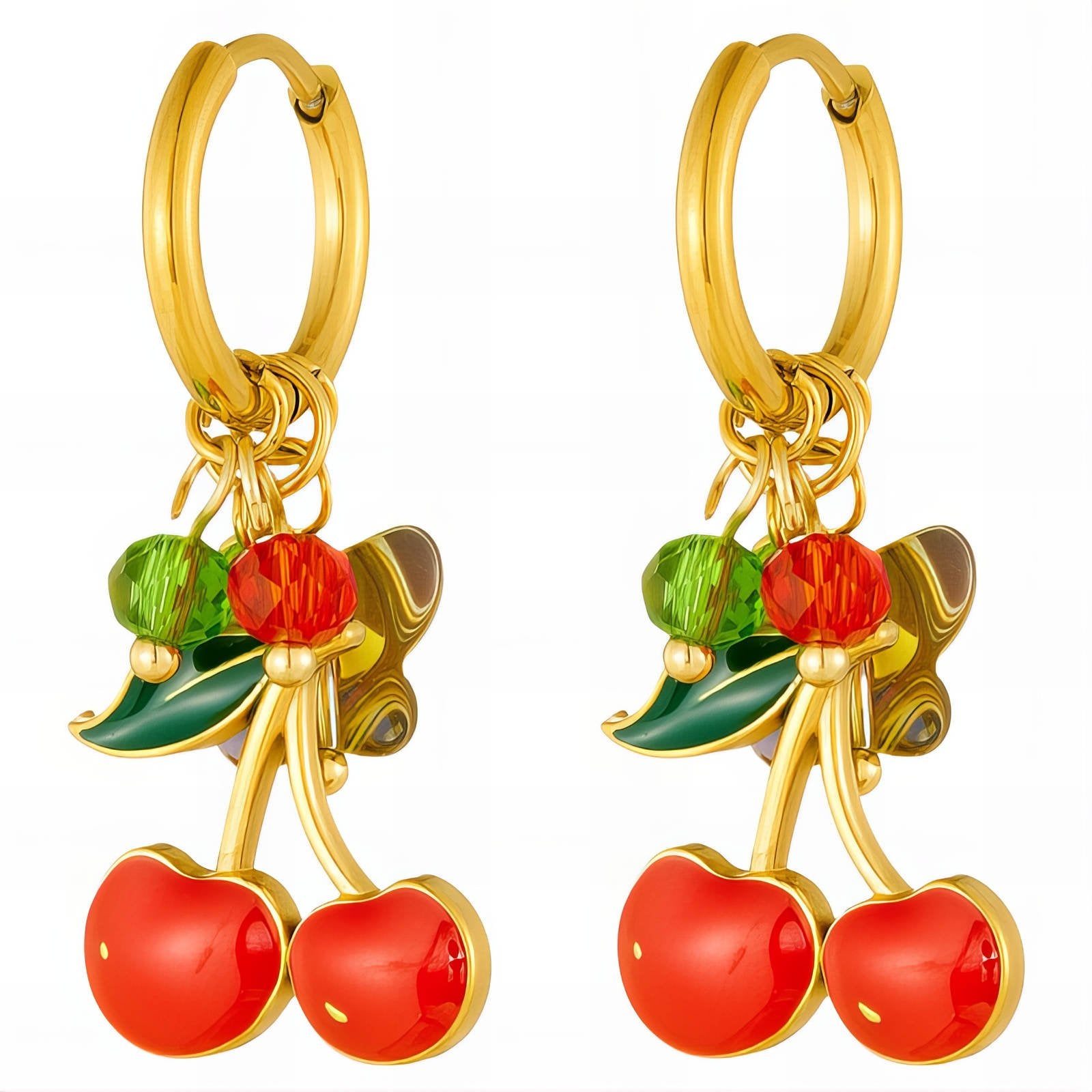 18K Gold Plated Congo Hoop Earrings – 316L Stainless Steel Waterproof Hypoallergenic Minimalist Hoops
