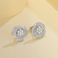 Platinum Plated Zircon Stud Earrings for Women | 5A Zircon Sparkle | Hypoallergenic S925 Sterling Silver Post | Elegant Jewelry Gift