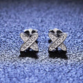 Platinum-Plated Zircon Stud Earrings – Elegant 5A Zircon White Copper Jewelry