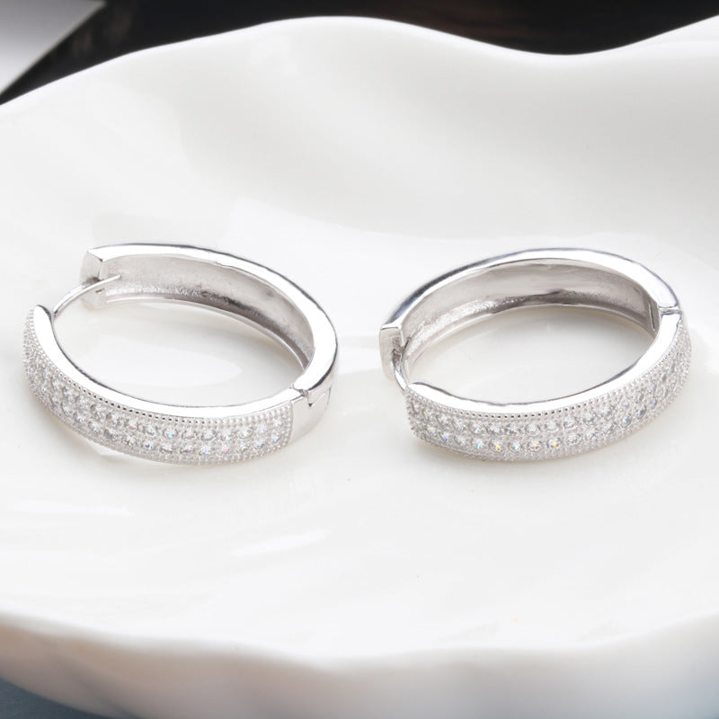 Platinum-Plated 5A Zircon Drop Earrings with S925 Sterling Silver Posts – Elegant Romantic Jewelry