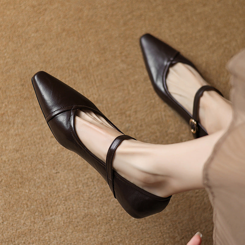 Womens Casual Low-heeled All-match Shoes