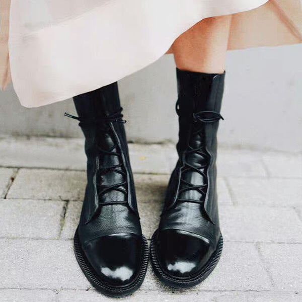 Womens High-top Fleece-lined Dr Martens-style Boots For Fall And Winter