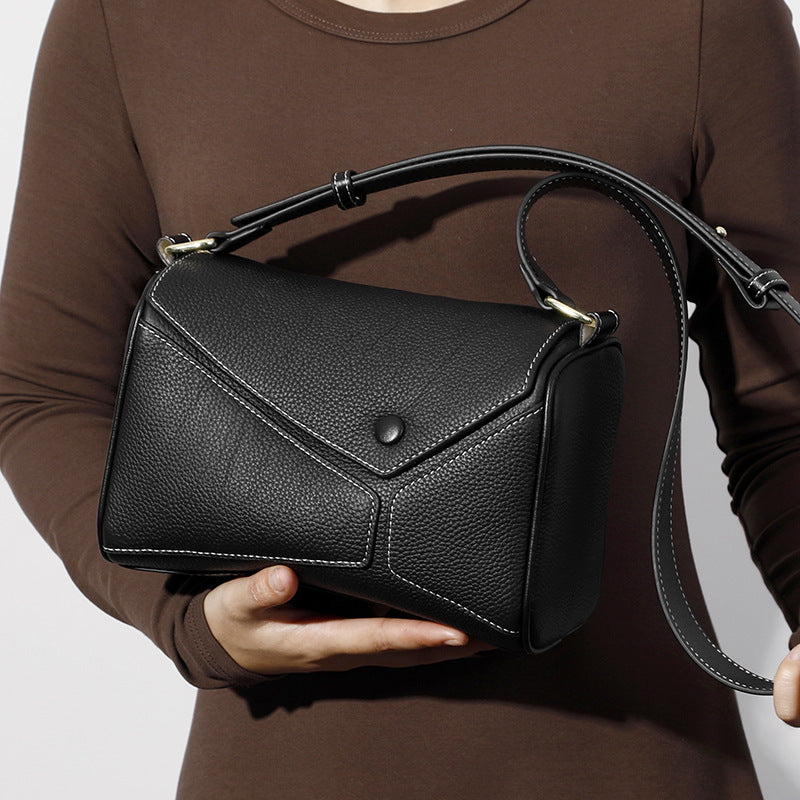 Genuine Leather Bag Women's First Layer Cowhide Soft Crossbody