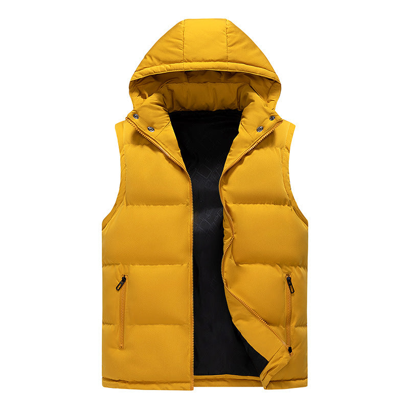Mens Casual Solid-color Slim-fit Vest