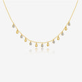 S925 Sterling Silver Pear-shaped Zircon Hanging Scarf Long Necklace