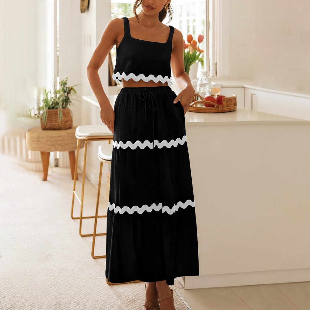 New SpringSummer Sleeveless Dress Set For Women