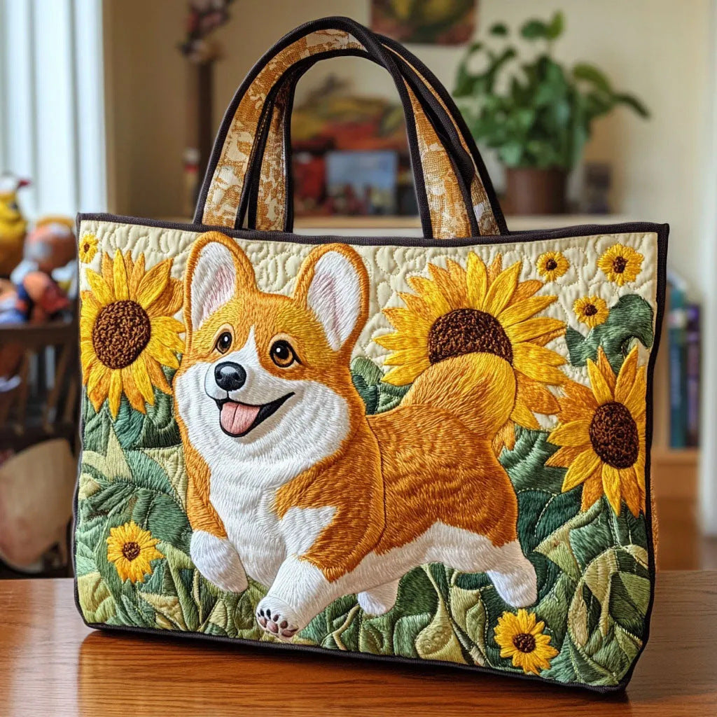 300g Canvas Dog-Printed Tote And Shoulder Bag