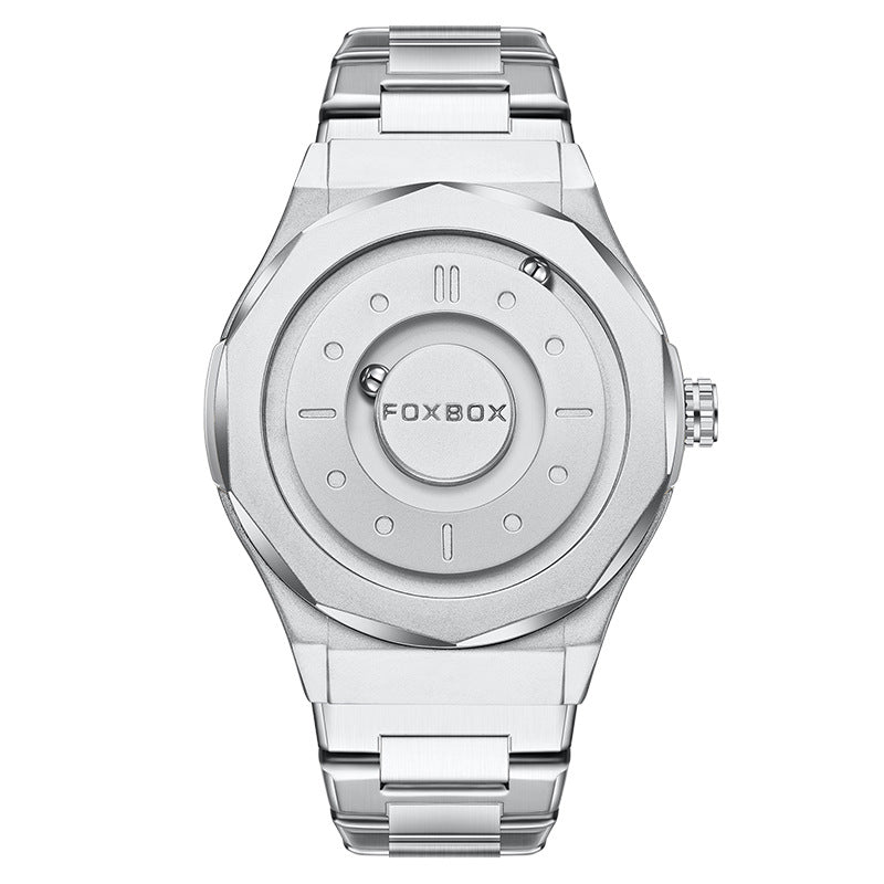 Quartz Watch With A Personalized Magnetic Ball Design