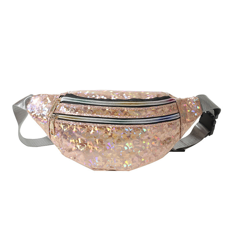Womens New Shiny Laser Multi-Function ShoulderCrossbody Bag