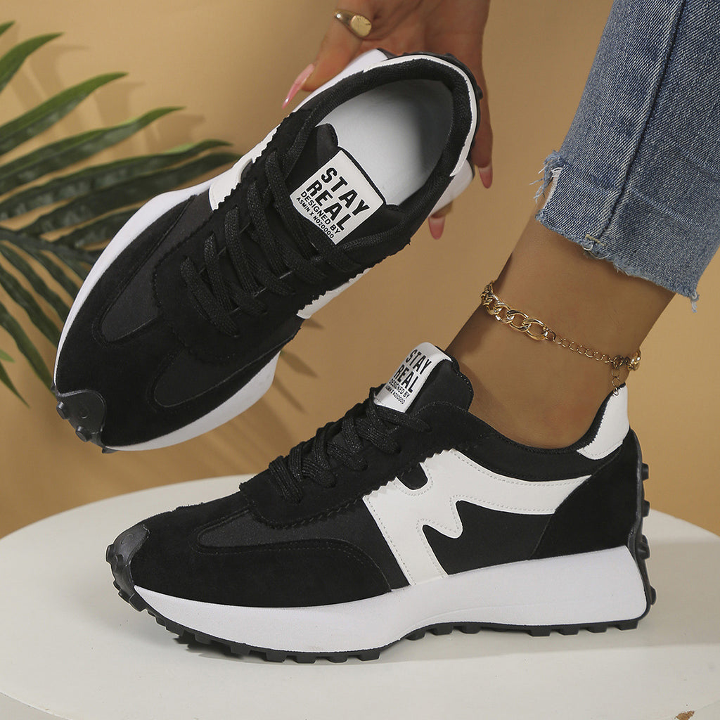 Womens Chunky-Soled Student Sneakers